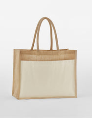 Westford Mill Cotton Pocket Natural Starched Jute Shopper W480