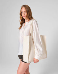 Westford Mill Chevron Handle Shopper