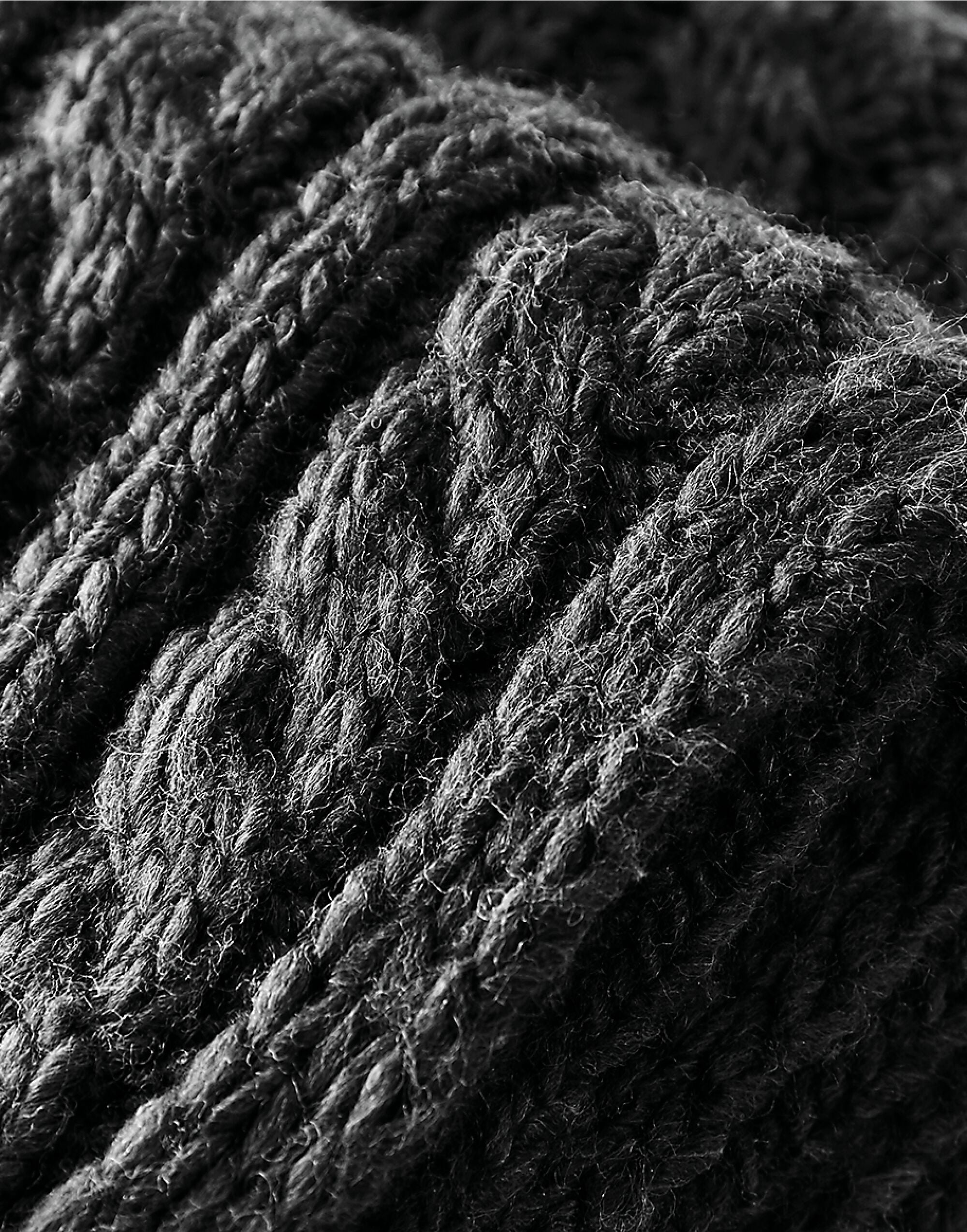 Beechfield Cable Knit Melange Scarf