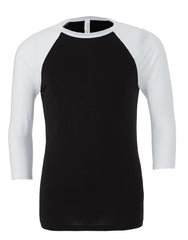 Bella Canvas Unisex 3/4 Sleeve Baseball Tee CA3200