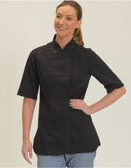 Dennys Ladies' Short Sleeve Fitted Chef's Jacket DD33S