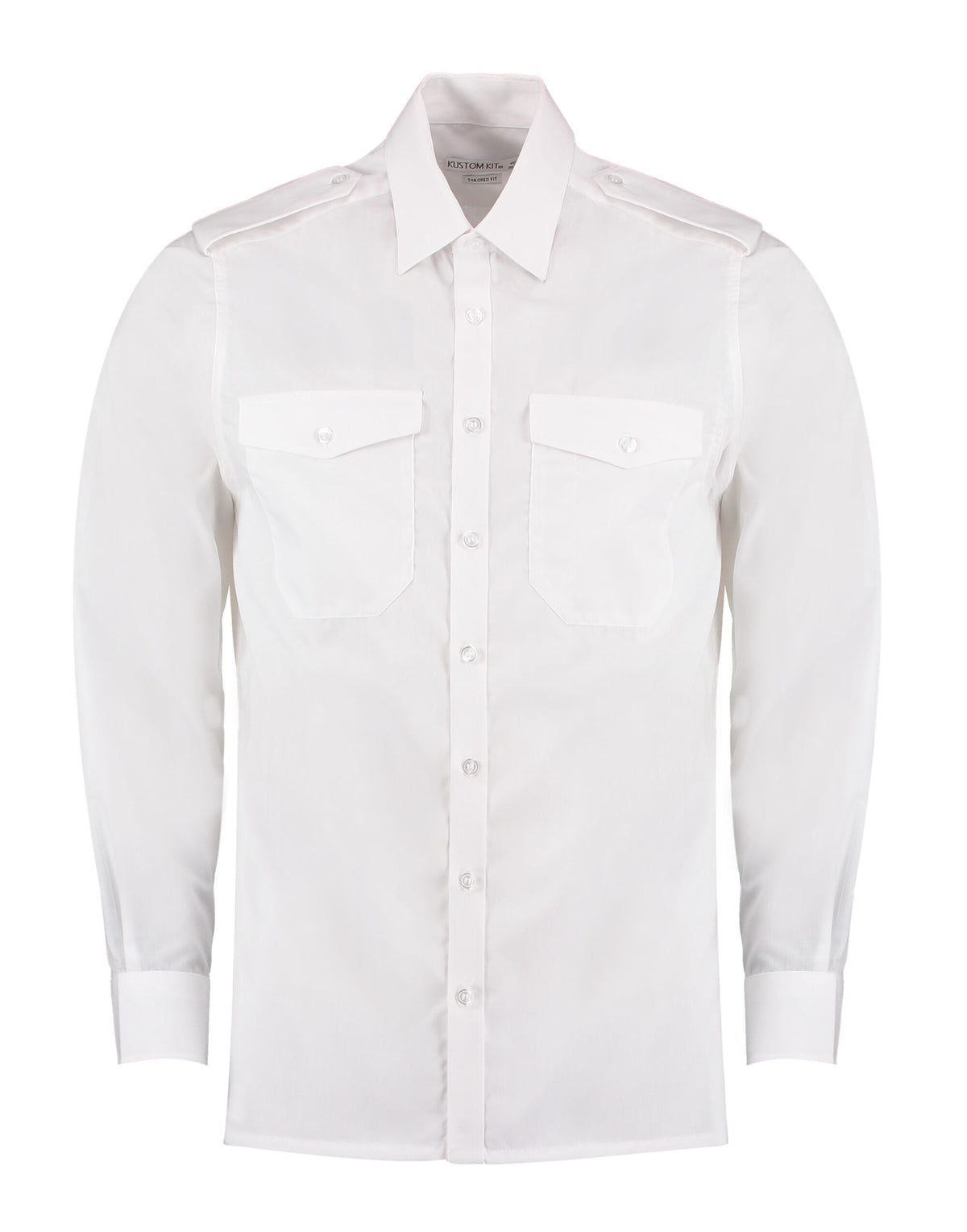 Kustom Kit Tailored Fit Long Sleeved Pilot Shirt KK134