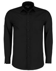 Kustom Kit Tailored Fit Long Sleeve Poplin Shirt KK142