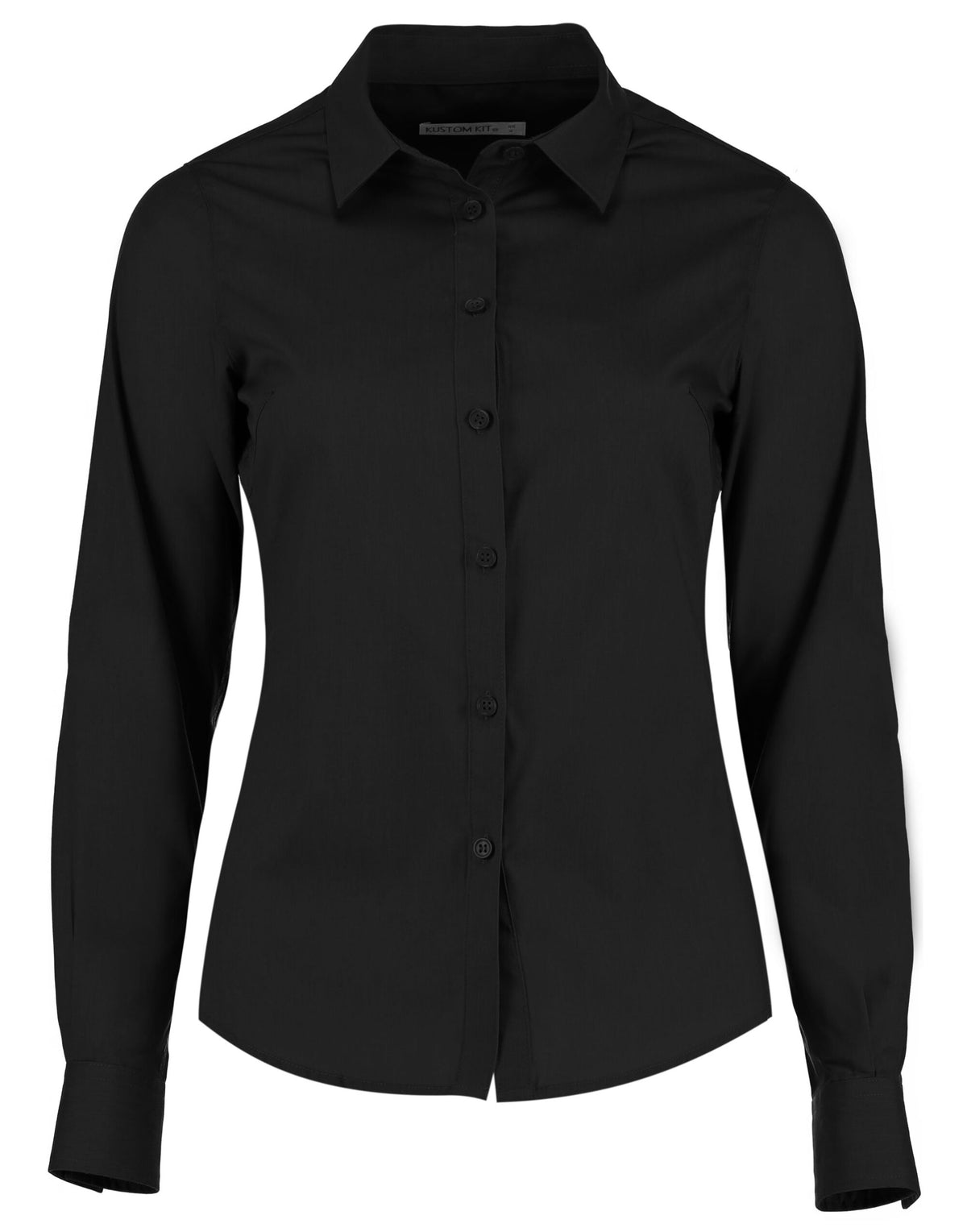 Kustom Kit Tailored Long Sleeve Poplin Shirt KK242