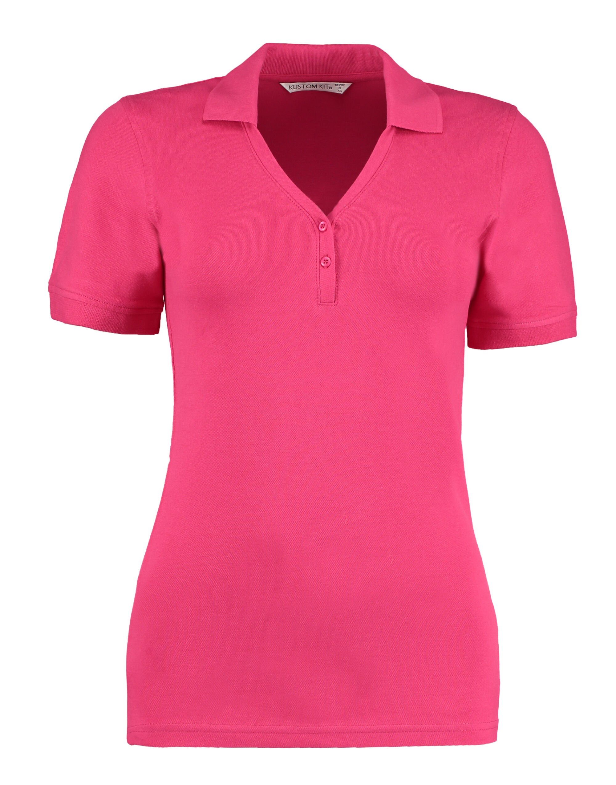 Kustom Kit Ladies Comfortec VNeck Polo